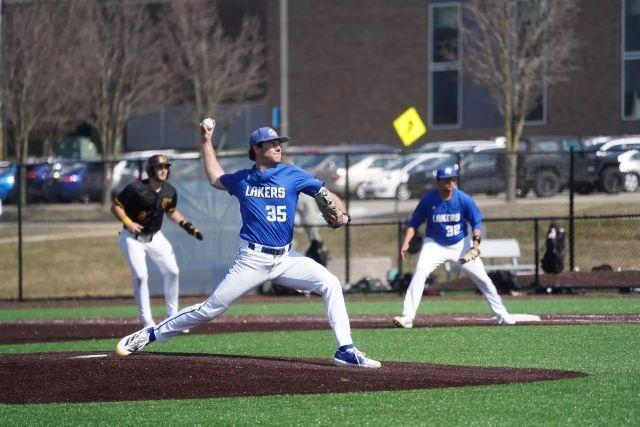 Collin Bradley hurls another DII baseball victory.
